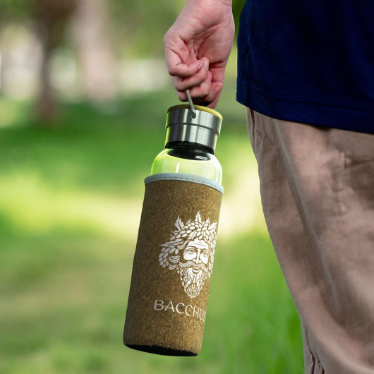 Glass Brighton Bottle with Cork Sleeve Feature